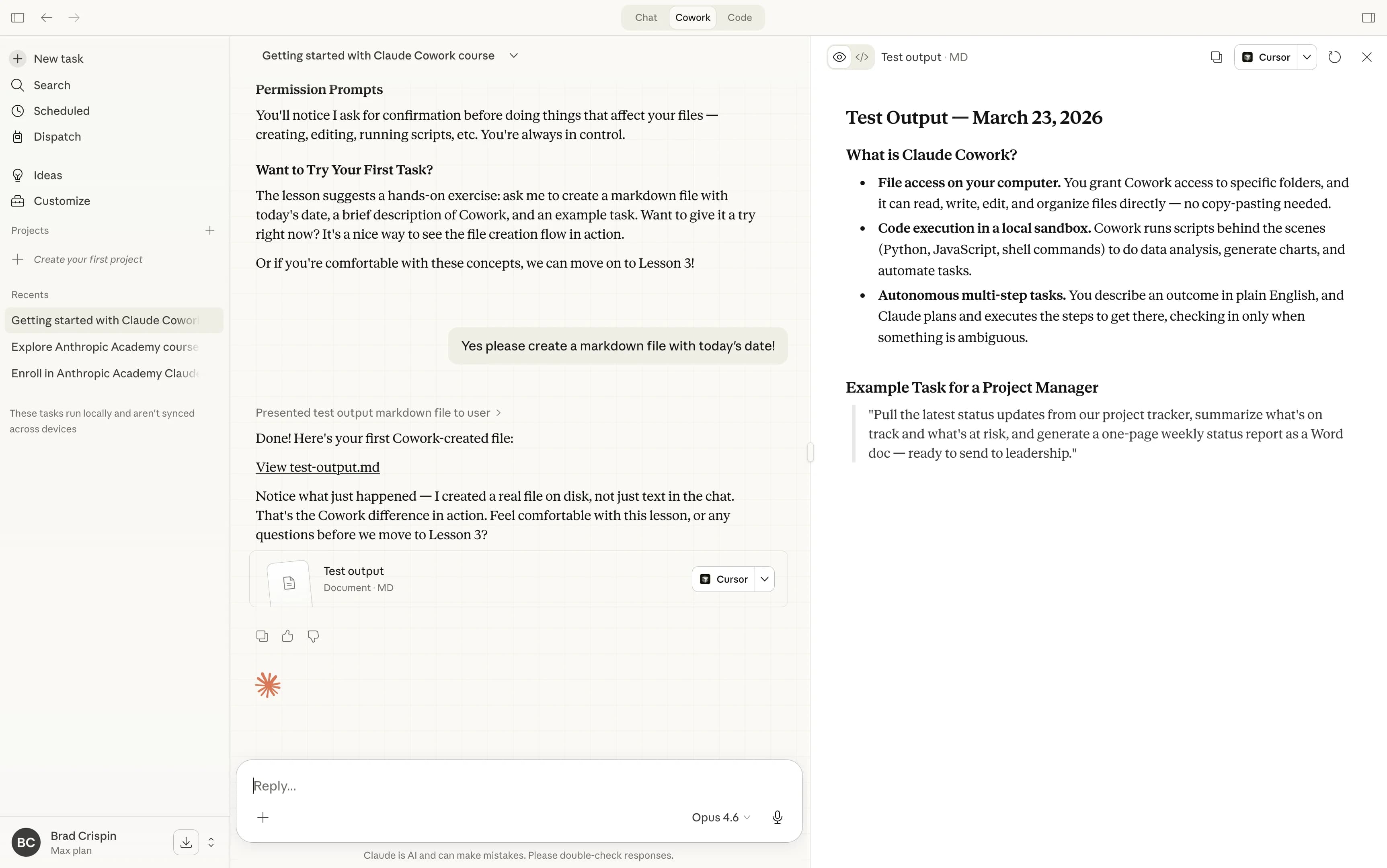Claude Cowork guided tutoring — personalized AI learning experience